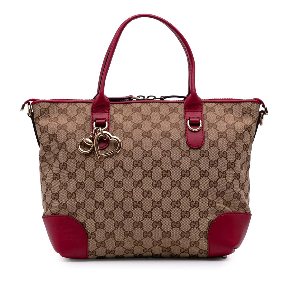 Gucci GG Canvas Heart Bit Satchel