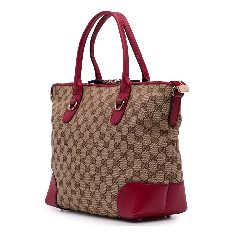 Gucci GG Canvas Heart Bit Satchel - Back view