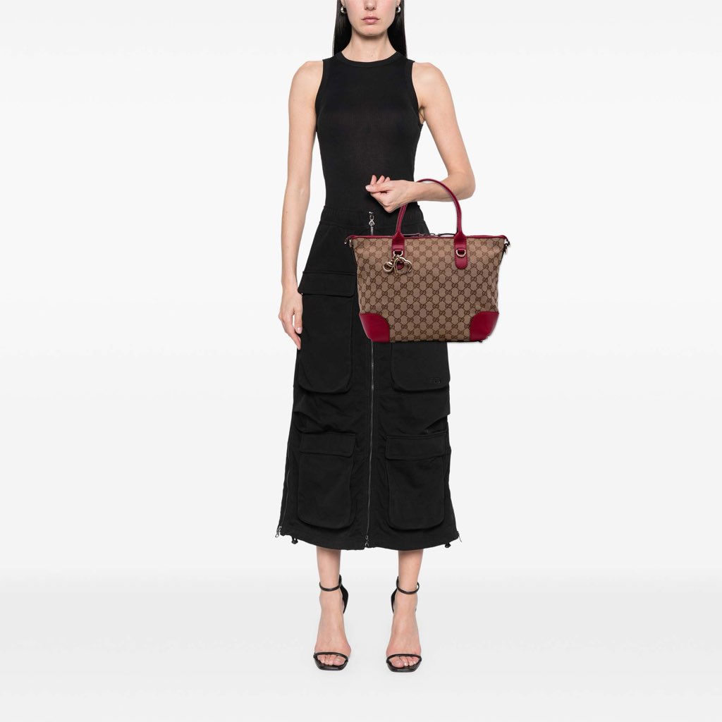 Gucci GG Canvas Heart Bit Satchel - Image 14