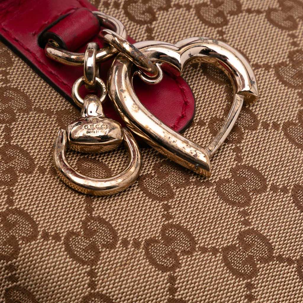 Gucci GG Canvas Heart Bit Satchel - Image 10