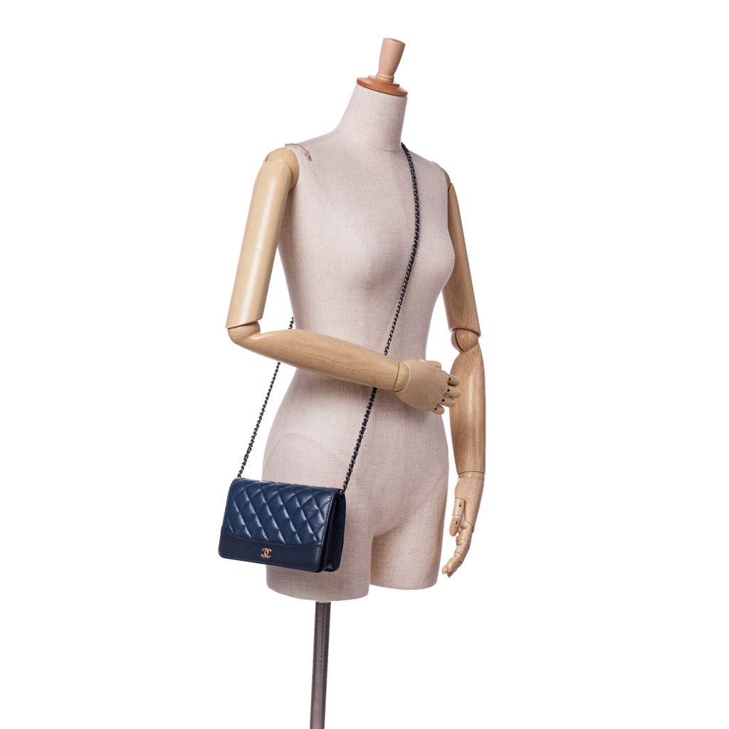 Chanel Quilted Aged Calfskin Gabrielle Wallet On Chain - Image 12