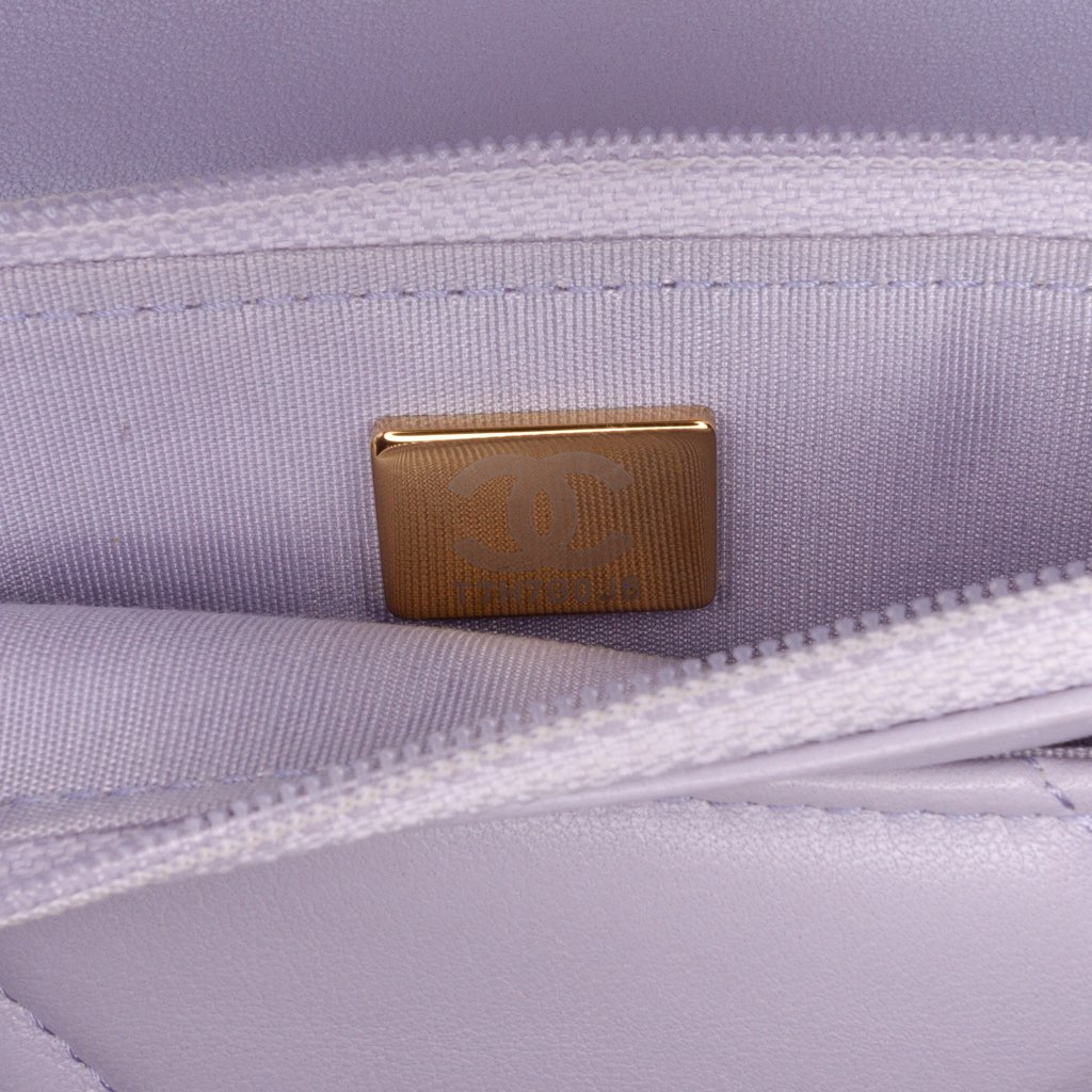 Chanel Quilted Lambskin 19 Wallet on Chain - Side view