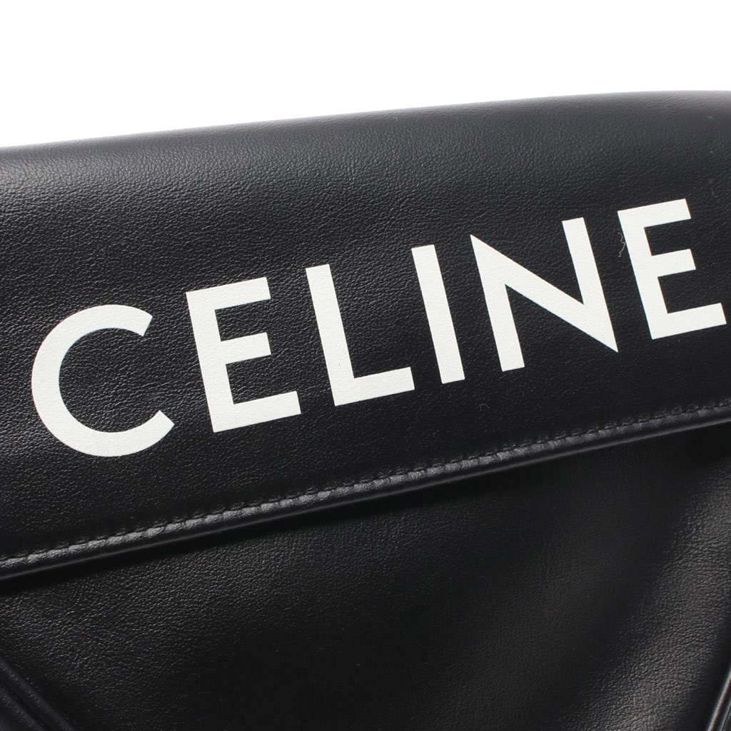 Celine Smooth Calfskin Logo Triangle Crossbody - 4