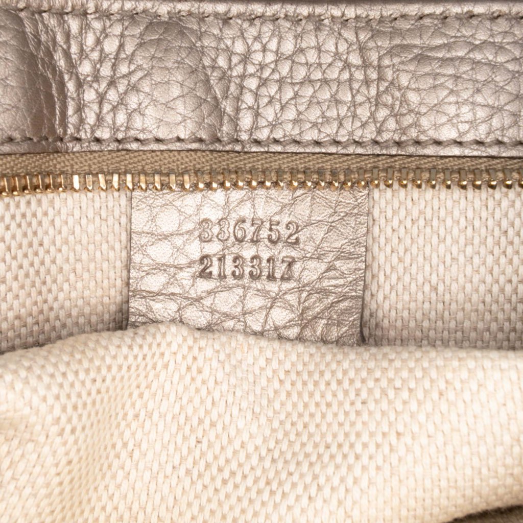 Gucci Medium Metallic Leather Soho Chain Flap Crossbody - Detail 1