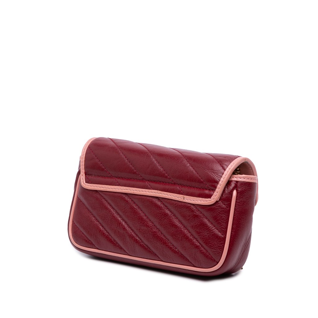 Gucci Super Mini GG Marmont Matelasse Leather Torchon Flap Crossbody - 2