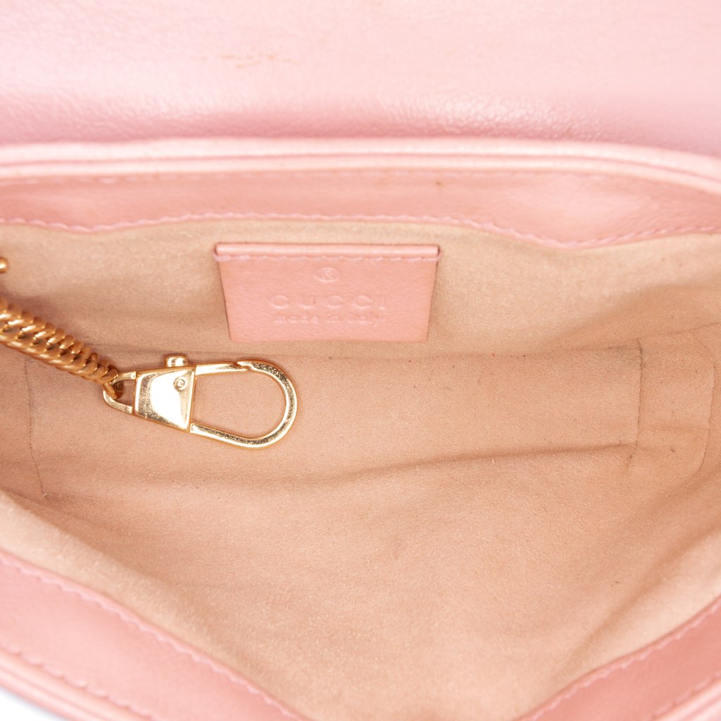Gucci Super Mini GG Marmont Matelasse Leather Torchon Flap Crossbody - 4