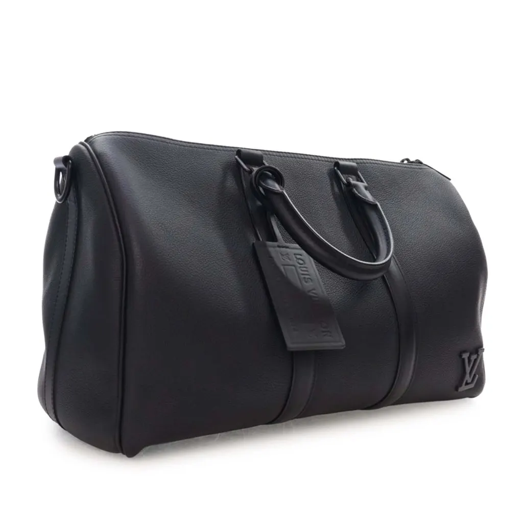 Louis Vuitton Aerogram Keepall Bandouliere 40 Black Leather Very good - Inside View