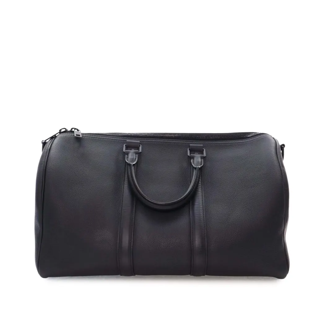 Louis Vuitton Aerogram Keepall Bandouliere 40 Black Leather Very good - Box View