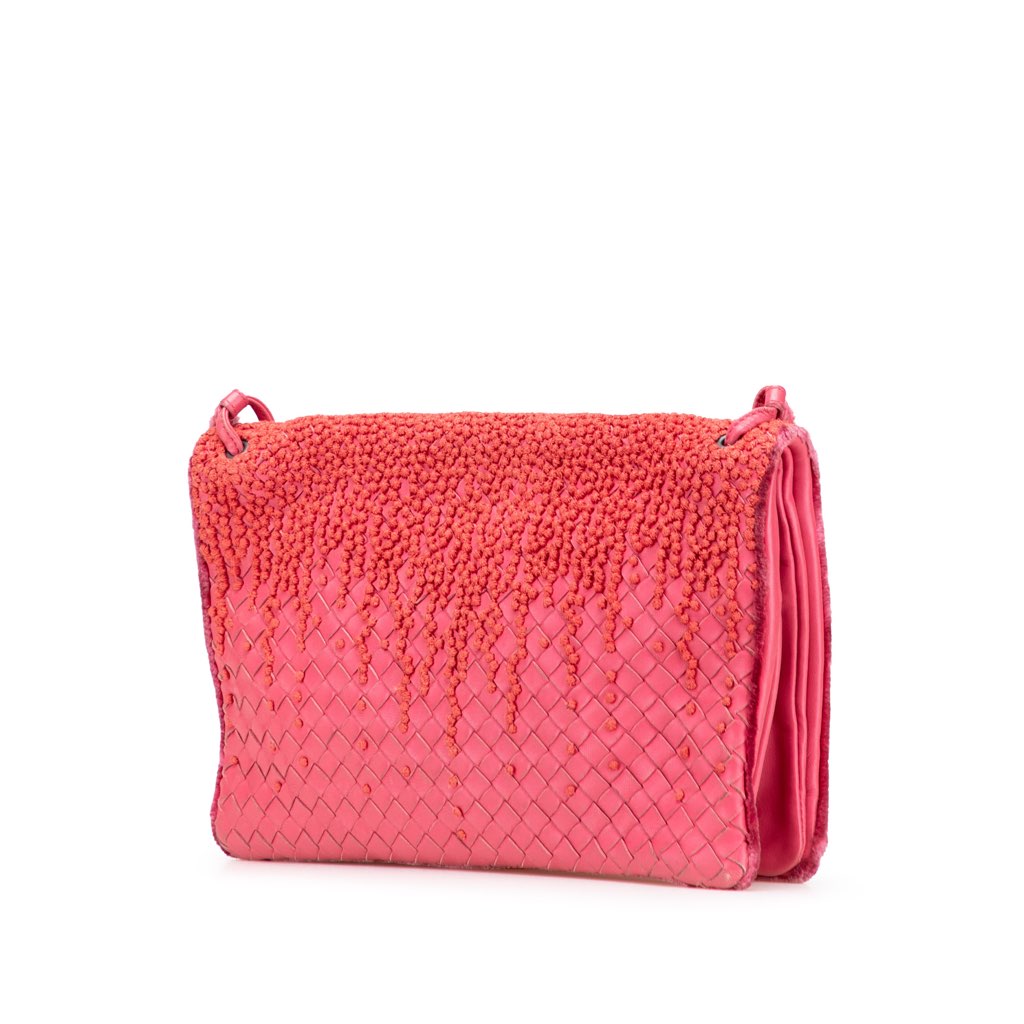 Bottega Veneta Nappa Intrecciato Embroidered Fold Over Crossbody - 2