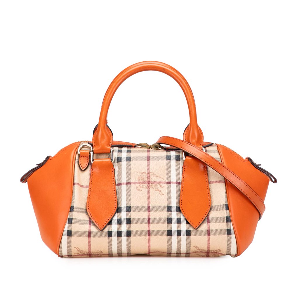 Burberry Small Haymarket Check Coated Canvas Blaze Satchel
