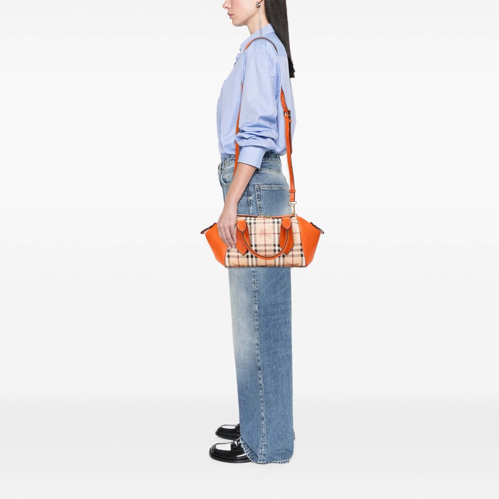 Burberry Small Haymarket Check Coated Canvas Blaze Satchel - Image 12