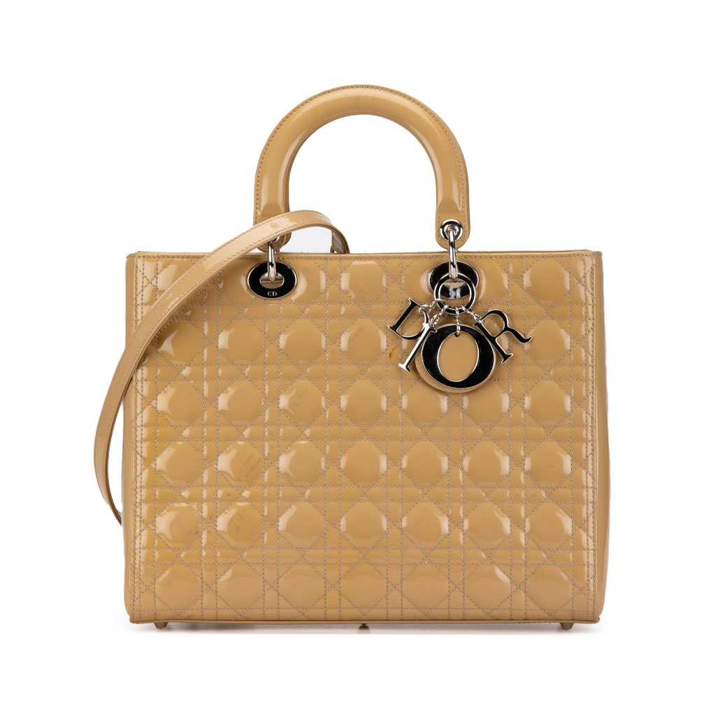 Dior Large Patent Cannage Lady Dior