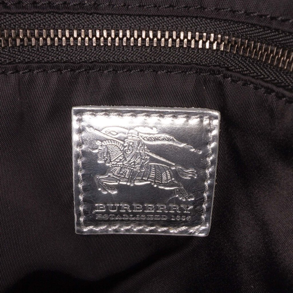 Burberry Medium Beat Check Nylon Victoria Tote - Side view