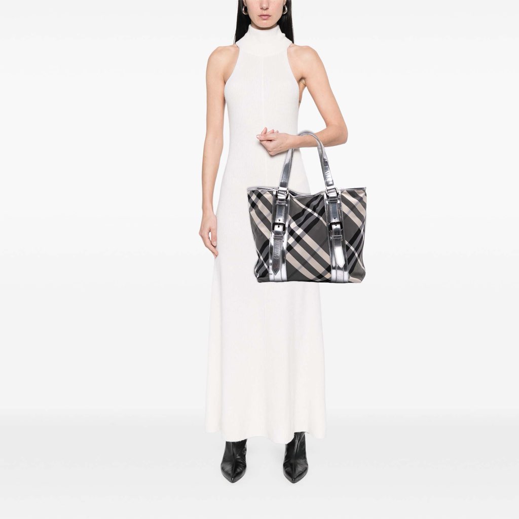 Burberry Medium Beat Check Nylon Victoria Tote - Image 12