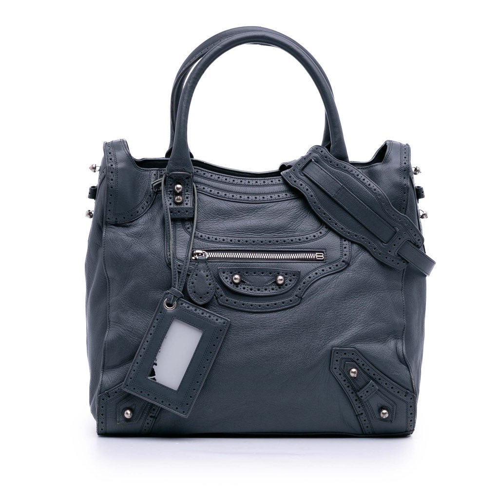 Balenciaga Lambskin Motocross Classic Riva Velo Satchel