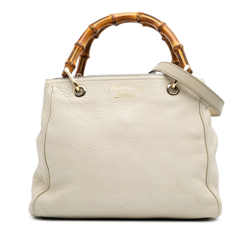 Gucci Small Calfskin Bamboo Shopper Satchel