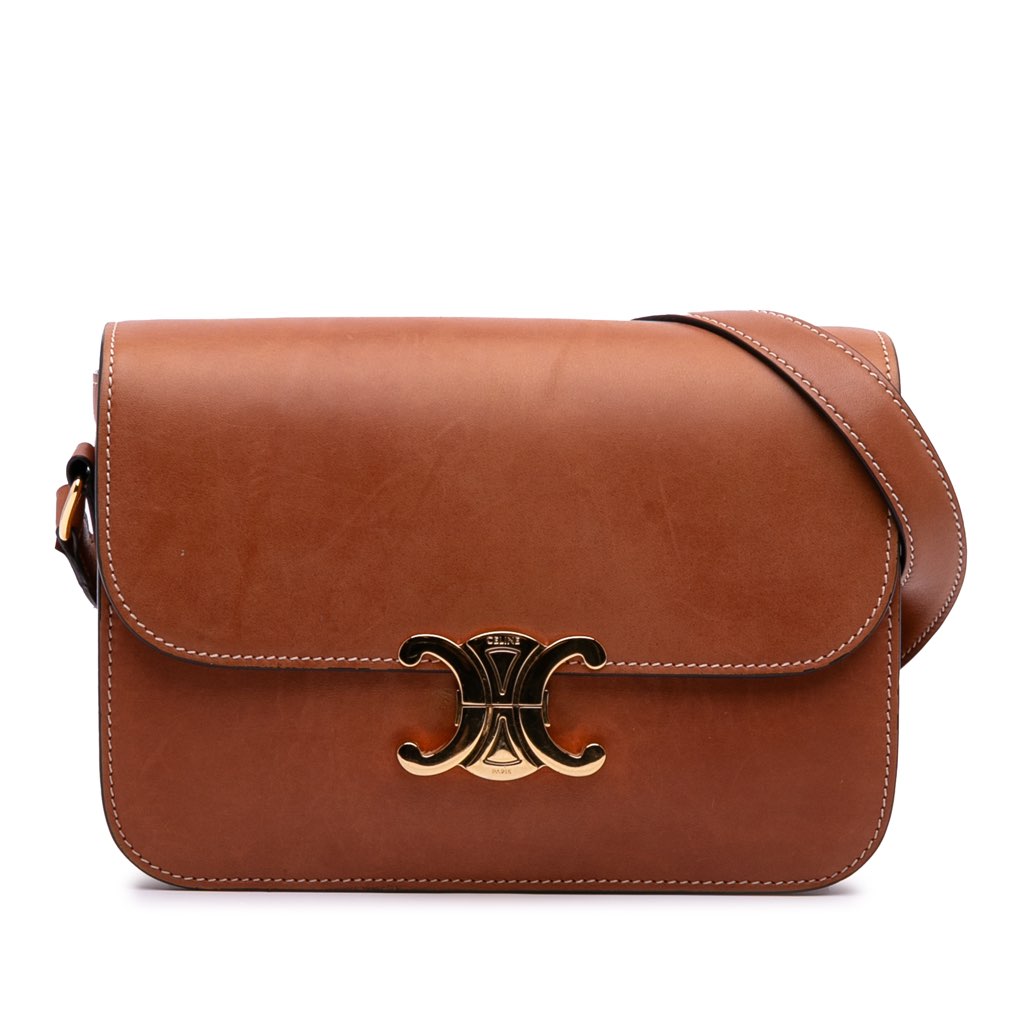 Celine Classique Natural Calfskin Triomphe Crossbody