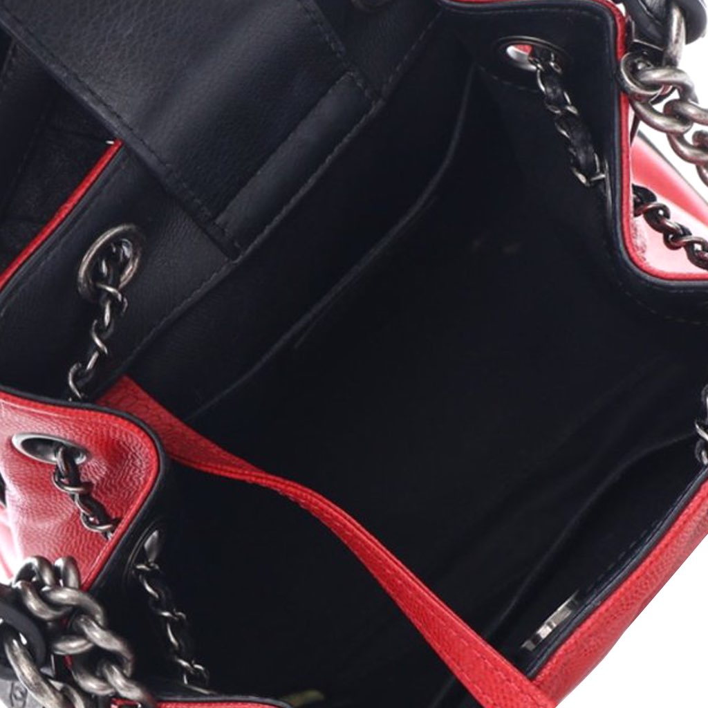 Chanel Small CC Bicolor Quilted Caviar Bucket Bag - 4