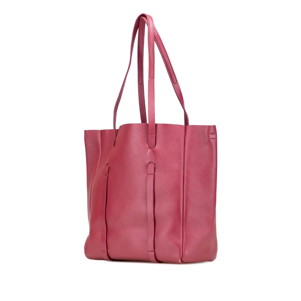 Balenciaga XS Leather Everyday Tote Red Leather Good - Back View