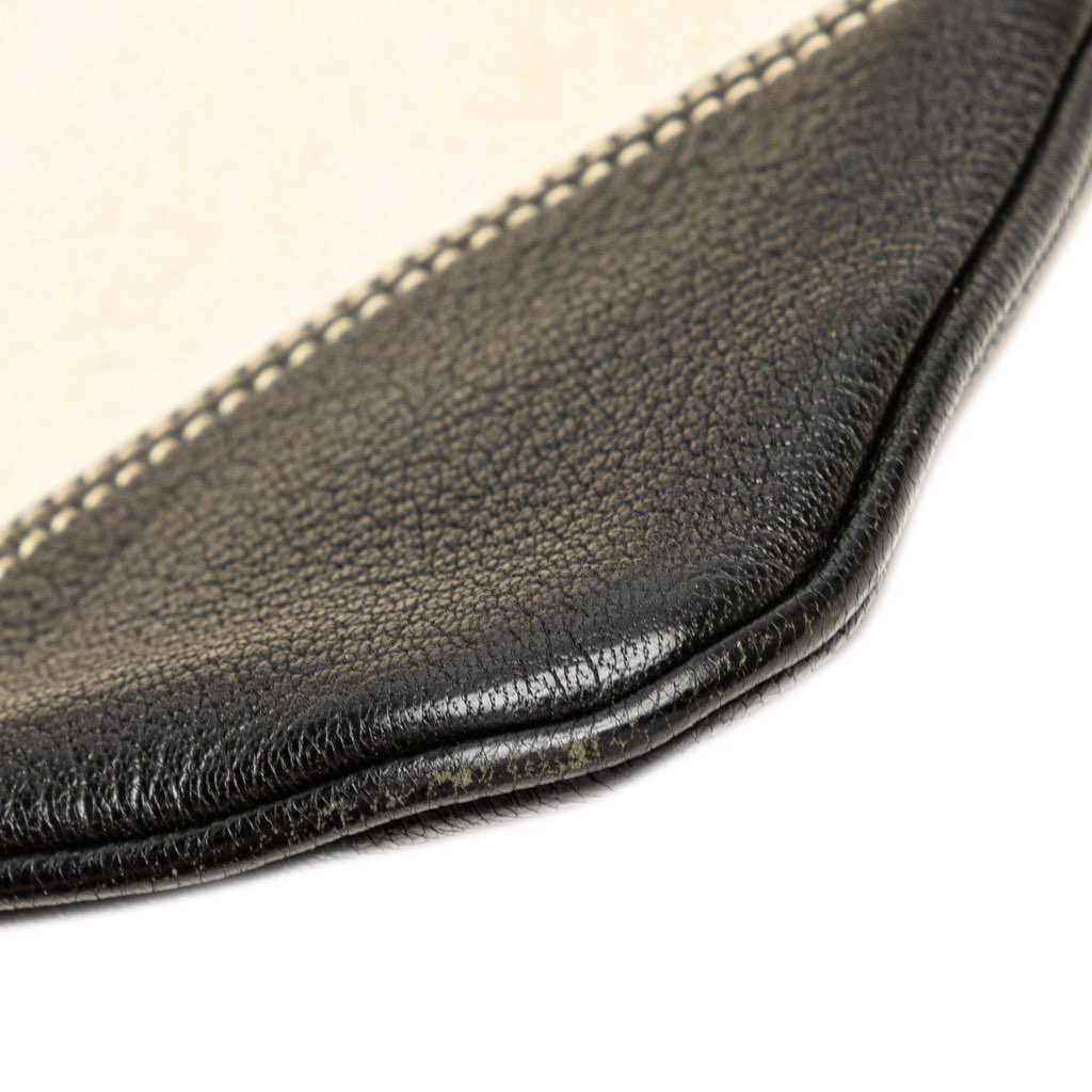 Prada Vitello Trimmed Canvas Canapa Tote - Image 12