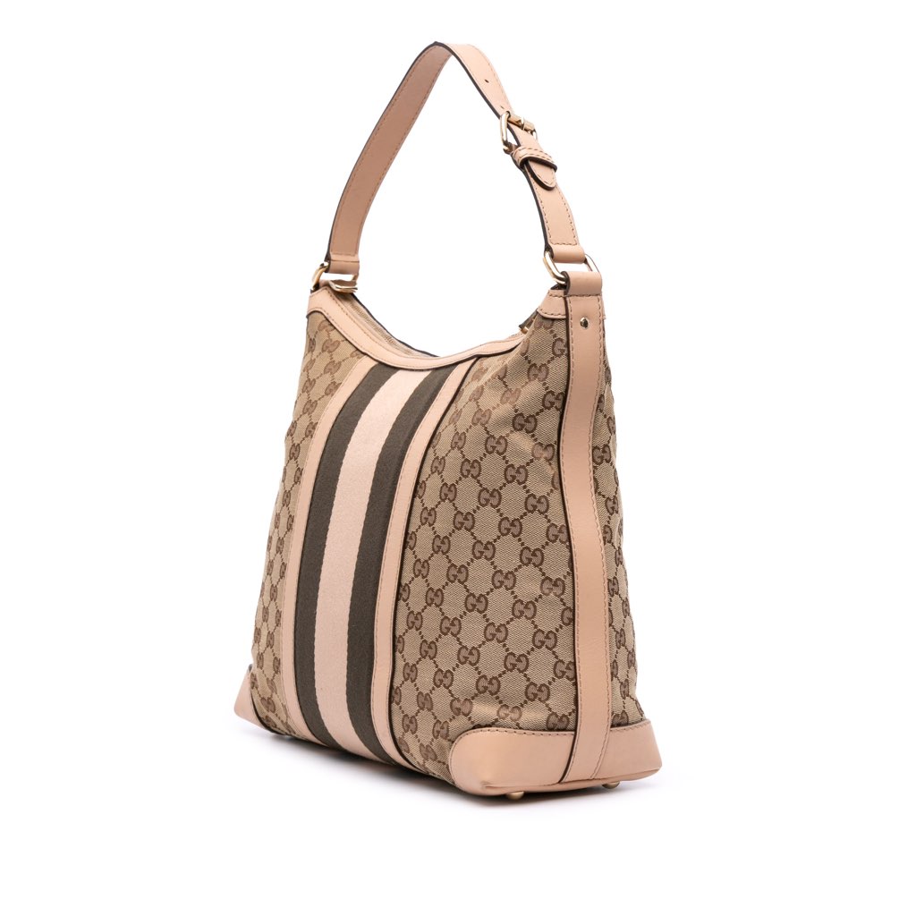 Gucci Medium GG Canvas Web Shoulder Bag - 2