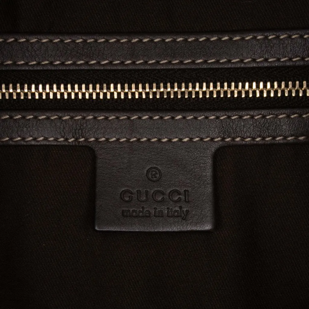 Gucci Medium GG Canvas Bamboo Indy Hobo Brown Canvas Good - Box View