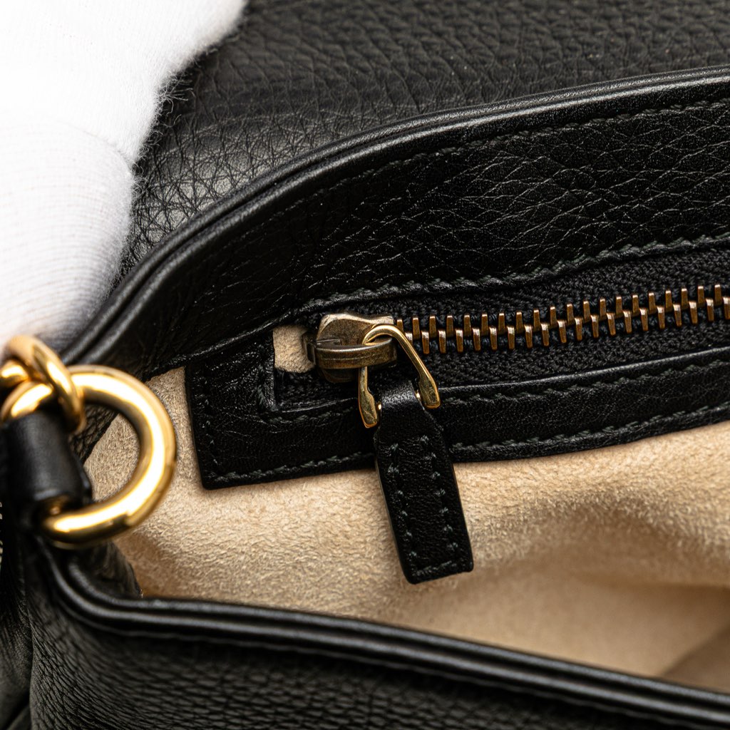 Gucci Medium Leather 1973 Chain Shoulder Bag - Image 13