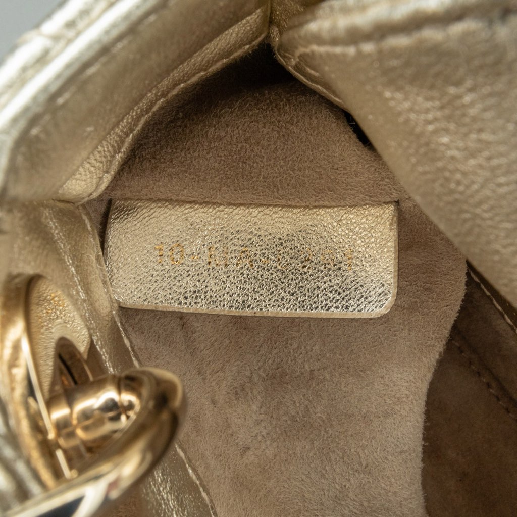 Dior Dioramour Mini Metallic Calfskin Cannage Lady Dior - Image 10