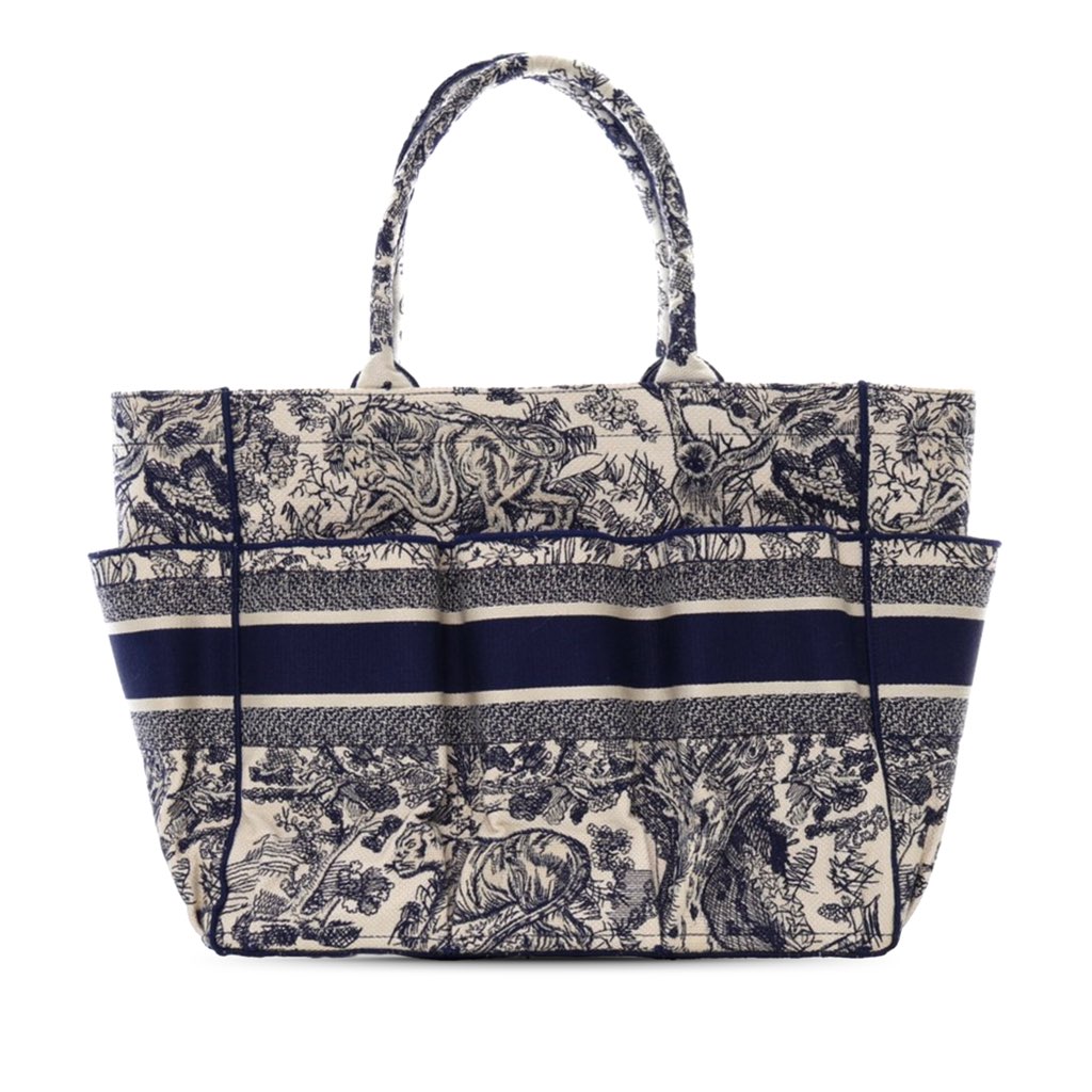Dior Canvas Embroidered Toile De Jouy Catherine Tote - 2