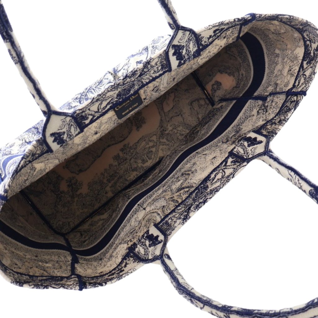 Dior Canvas Embroidered Toile De Jouy Catherine Tote - 4