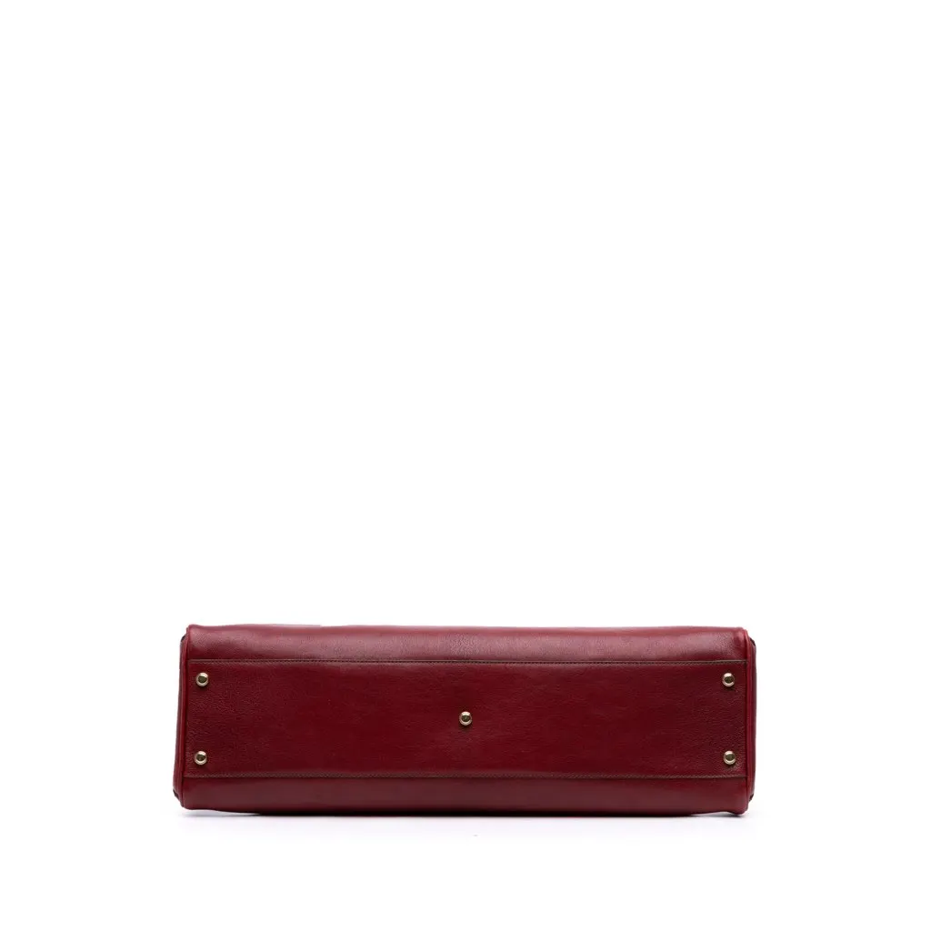 Cartier Medium Leather Marcello de Cartier Satchel Red Leather Good - Inside View