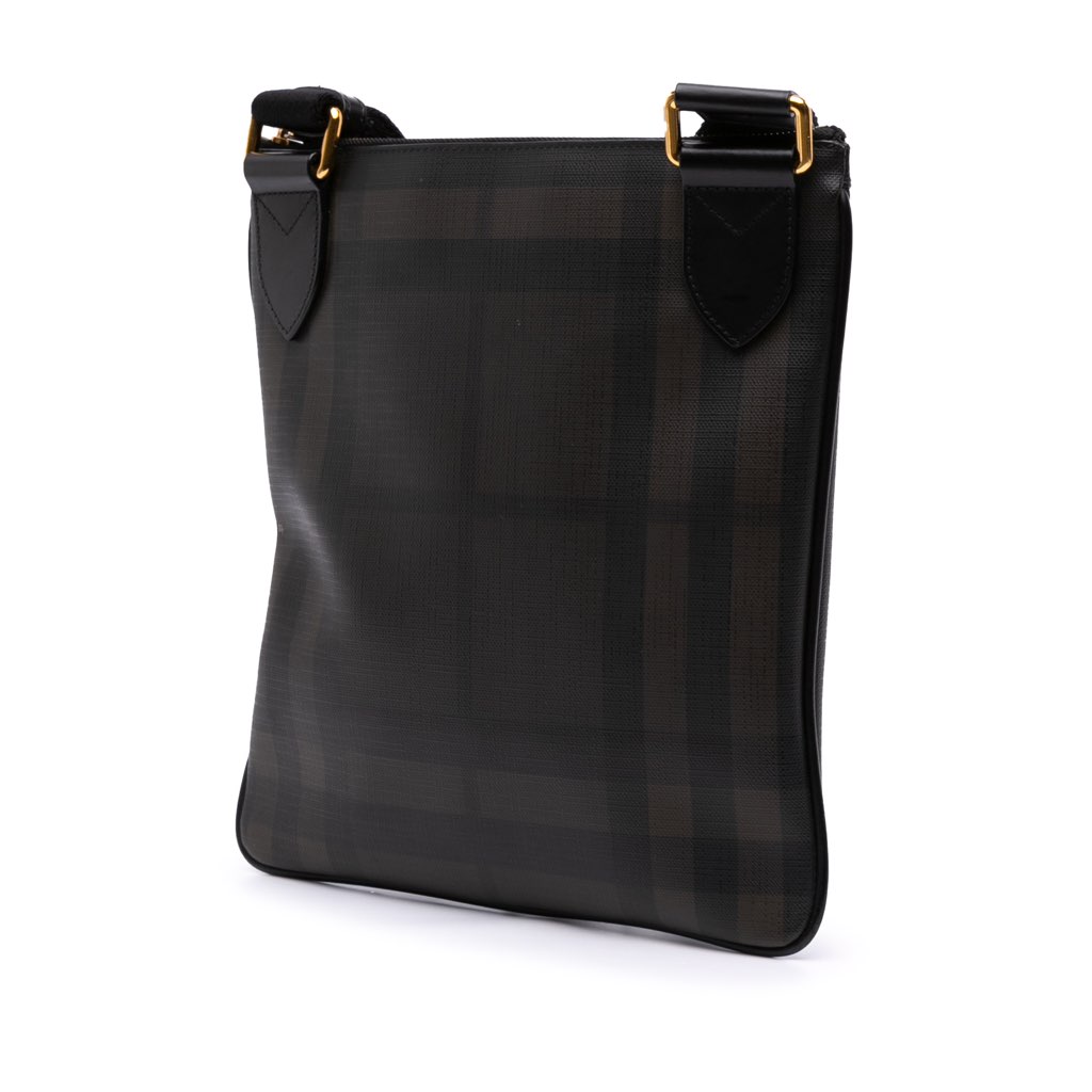 Burberry Smoke Check Coated Canvas Crossbody - Back view