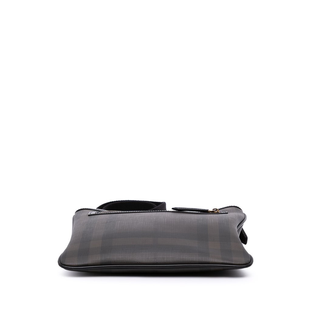 Burberry Smoke Check Coated Canvas Crossbody - Image 6