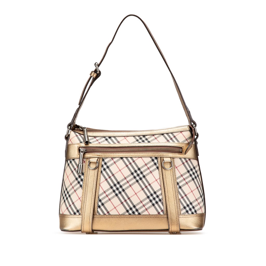 Burberry Nova Check Canvas Shoulder Bag