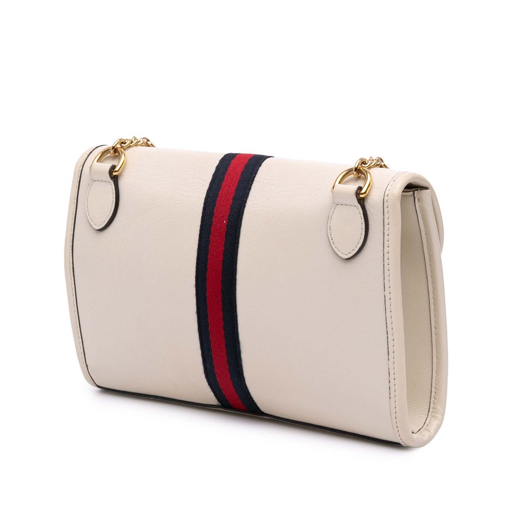 Gucci Small Leather Rajah Web Chain Satchel - 2