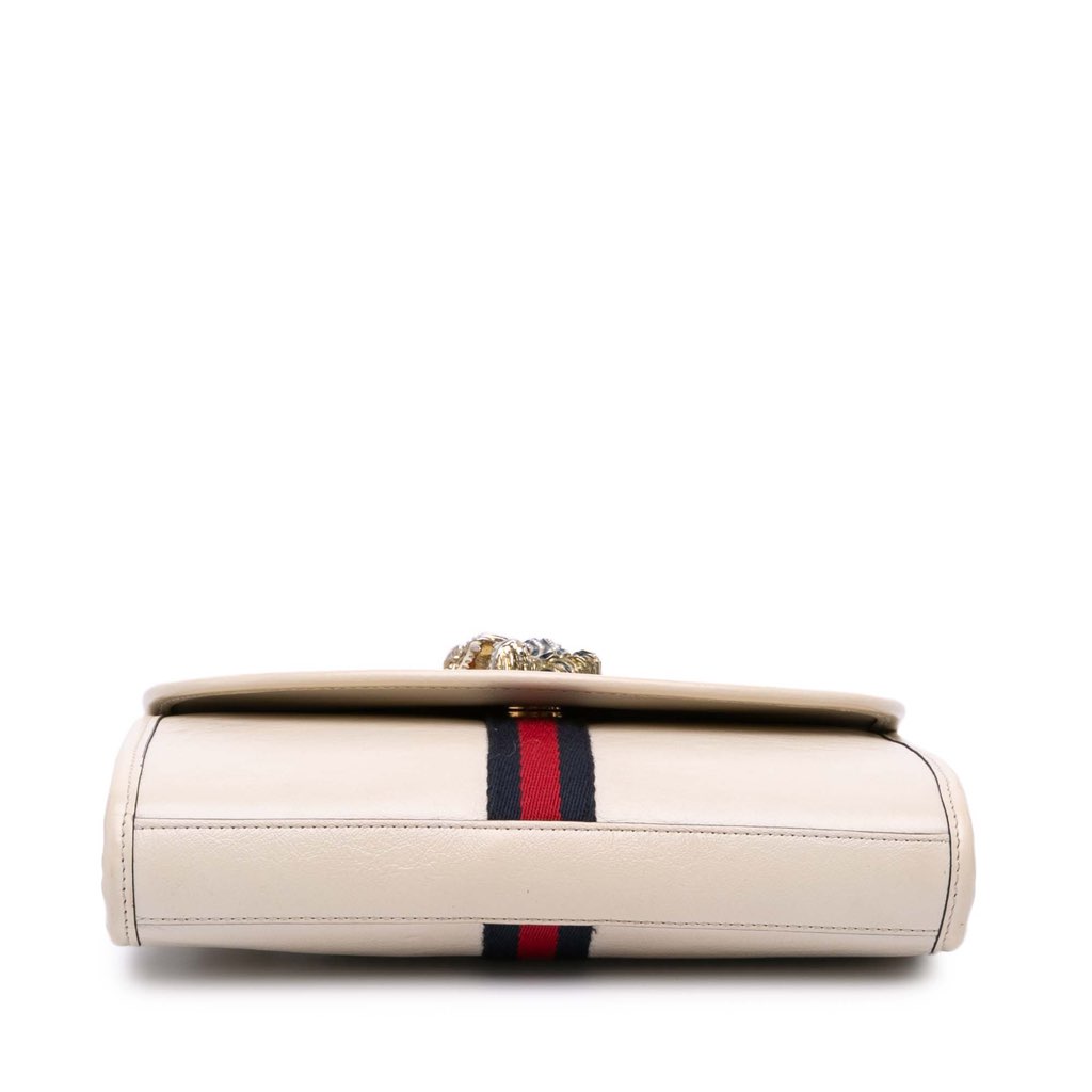 Gucci Small Leather Rajah Web Chain Satchel - 3