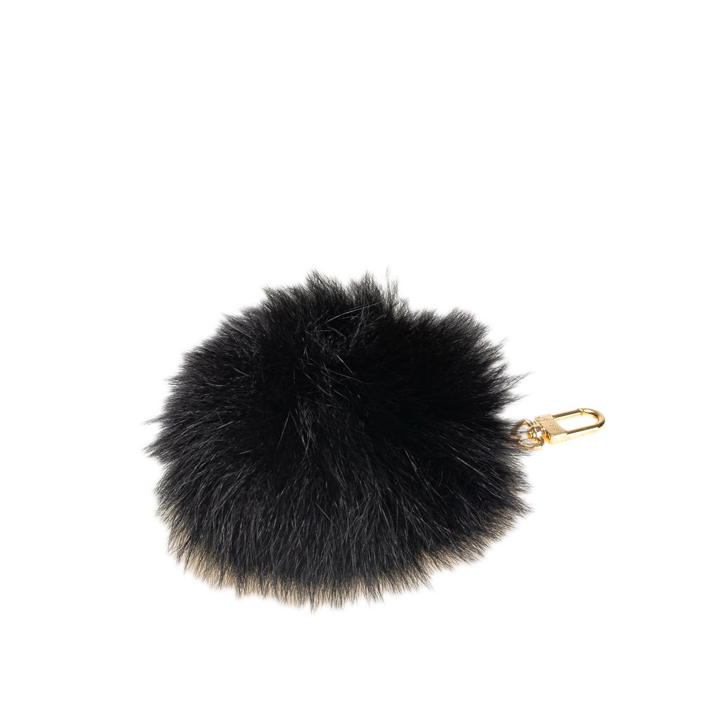 Louis Vuitton Fox Fur Fuzzy Bubble Bag Charm