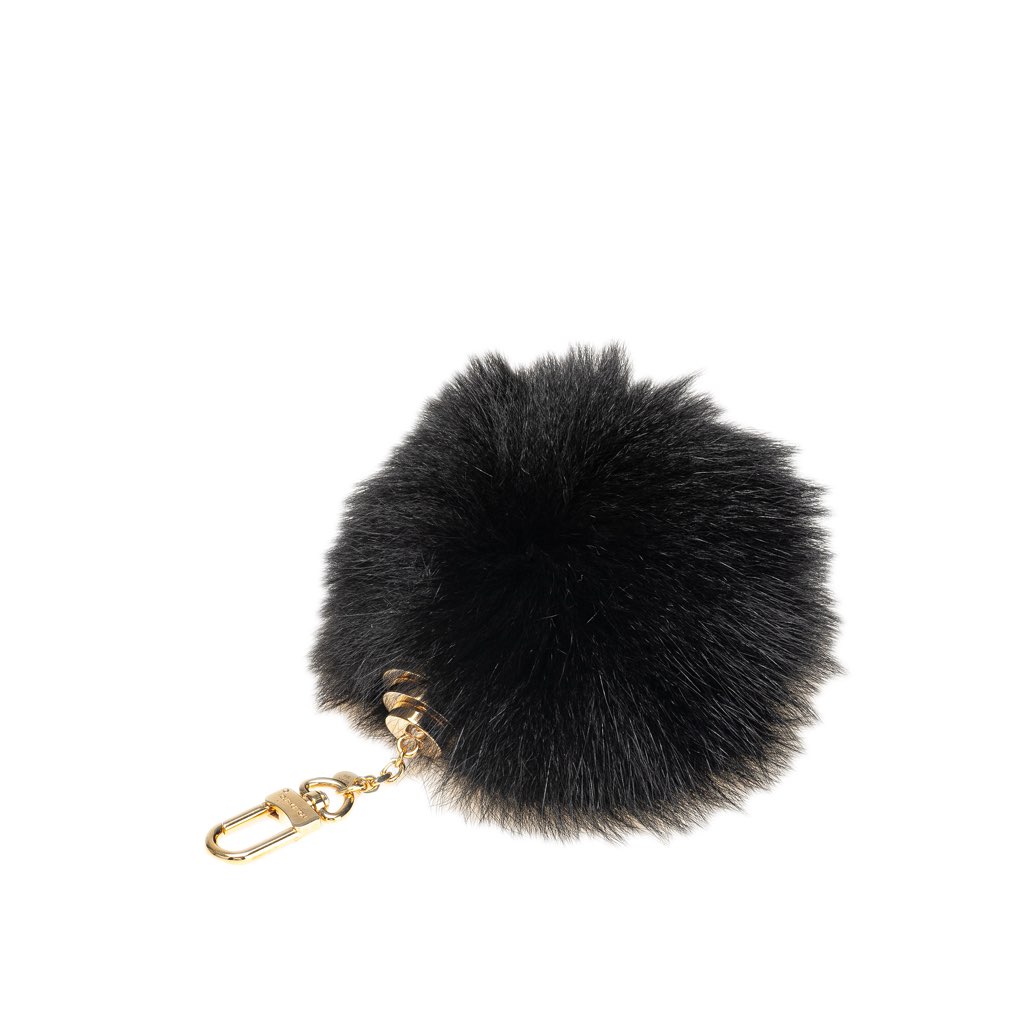 Louis Vuitton Fox Fur Fuzzy Bubble Bag Charm - Back view