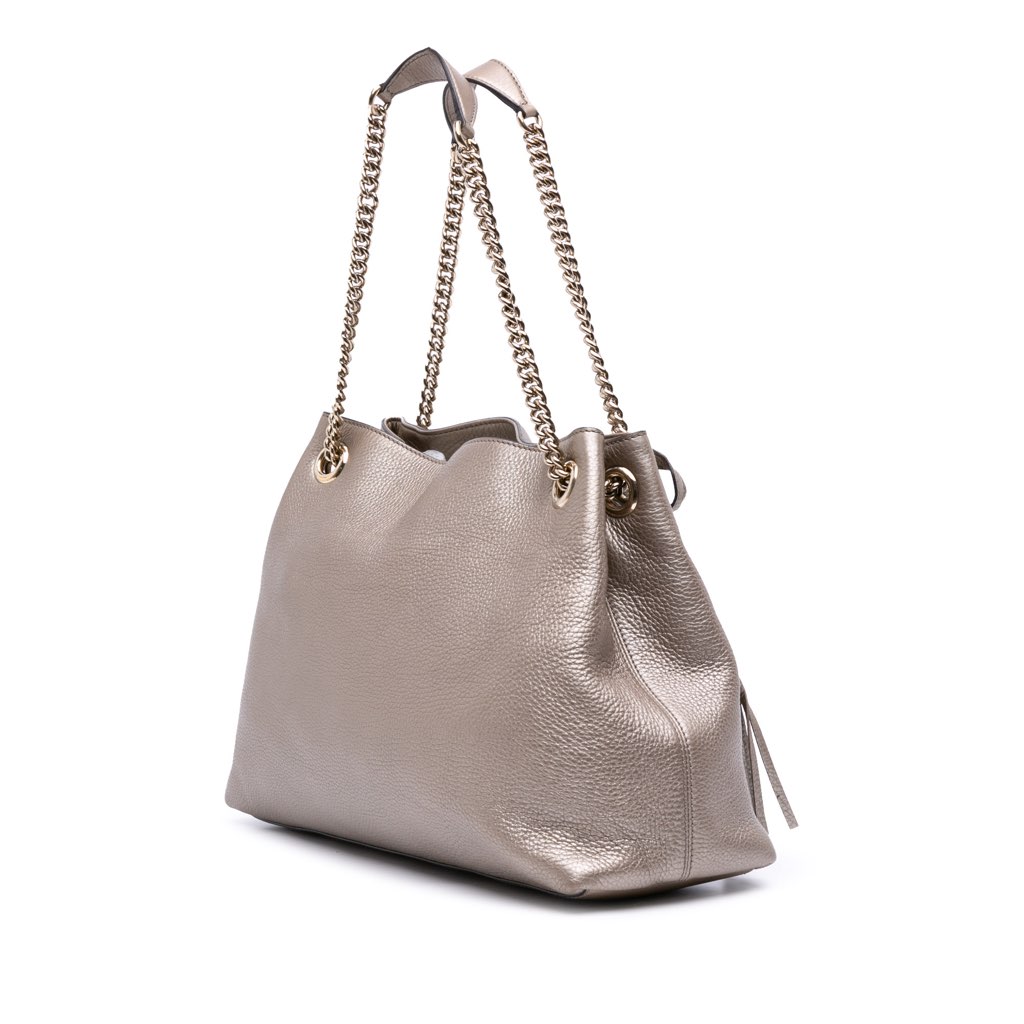 Gucci Medium Leather Soho Chain Tote - 2