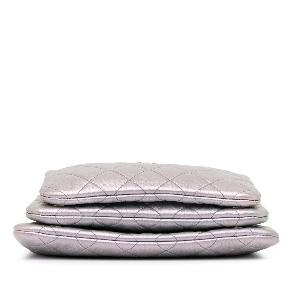 Chanel Iridescent Crumpled Calfskin Trio Cosmetic Case - 4