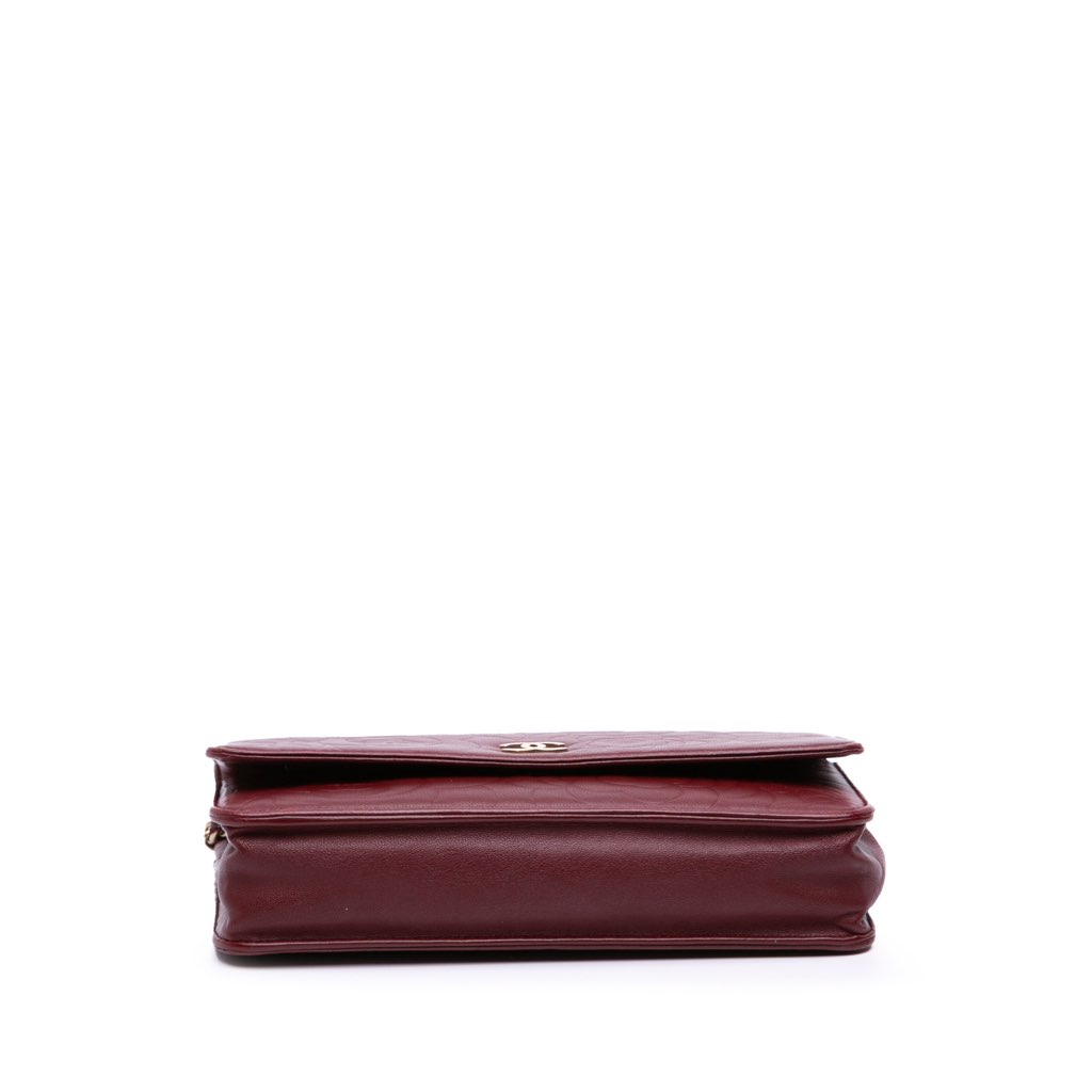 Chanel Embossed Lambskin Camellia Wallet On Chain - 3
