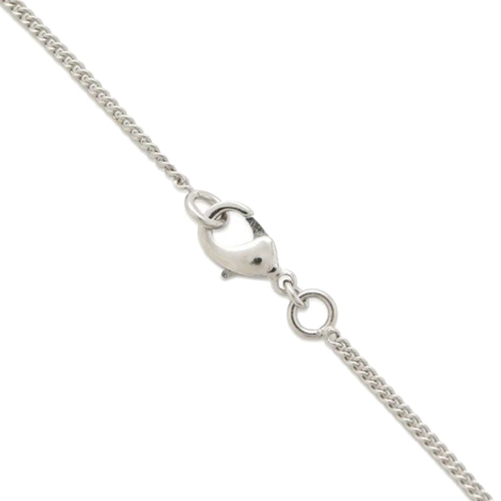 Chanel CC Silver Plated Rhinestones Pendant Necklace - 5