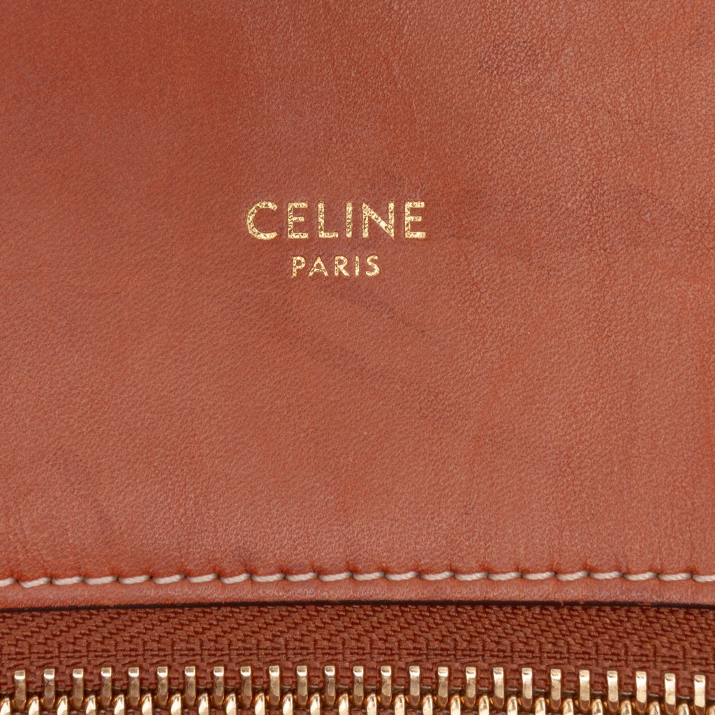 Celine Small Triomphe Canvas Maillon Vertical Cabas Satchel - Side view