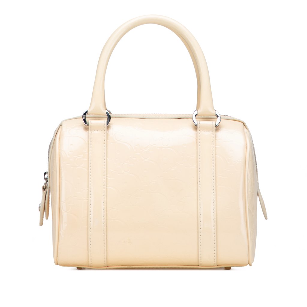 Dior Oblique Patent Boston Bag