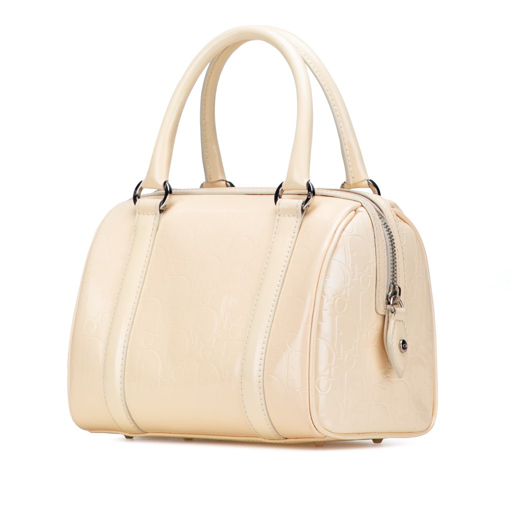 Dior Oblique Patent Boston Bag - 2
