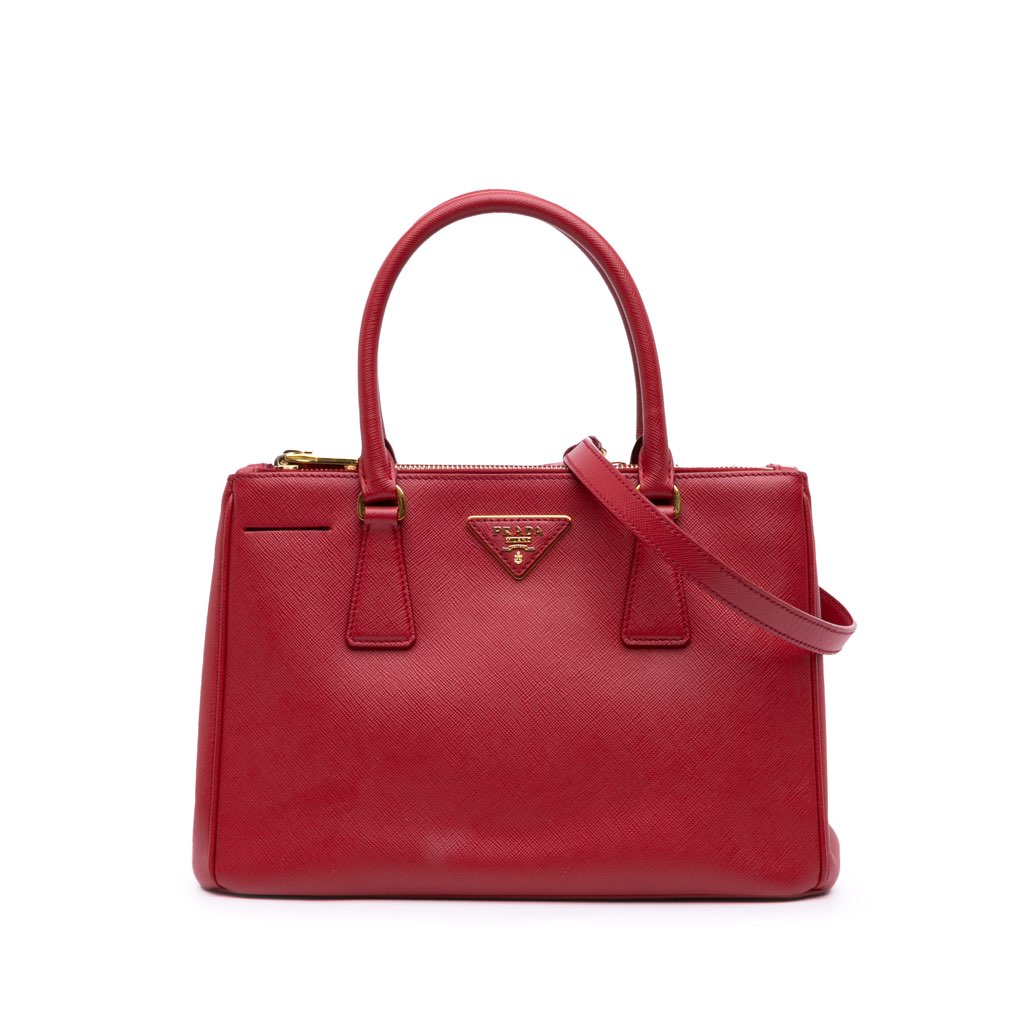 Prada Small Saffiano Lux Galleria Double Zip Satchel