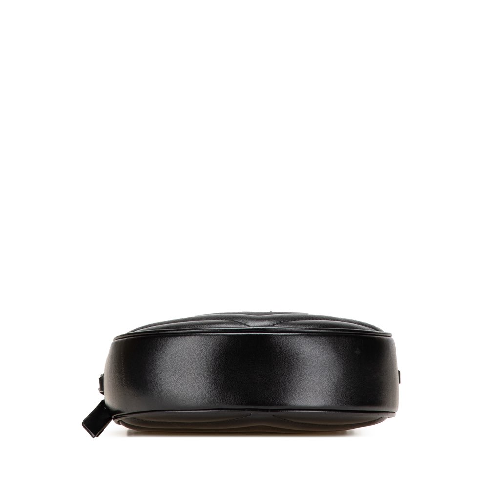 Saint Laurent Chevron Calfskin Round Vinyle Camera Bag - Image 6