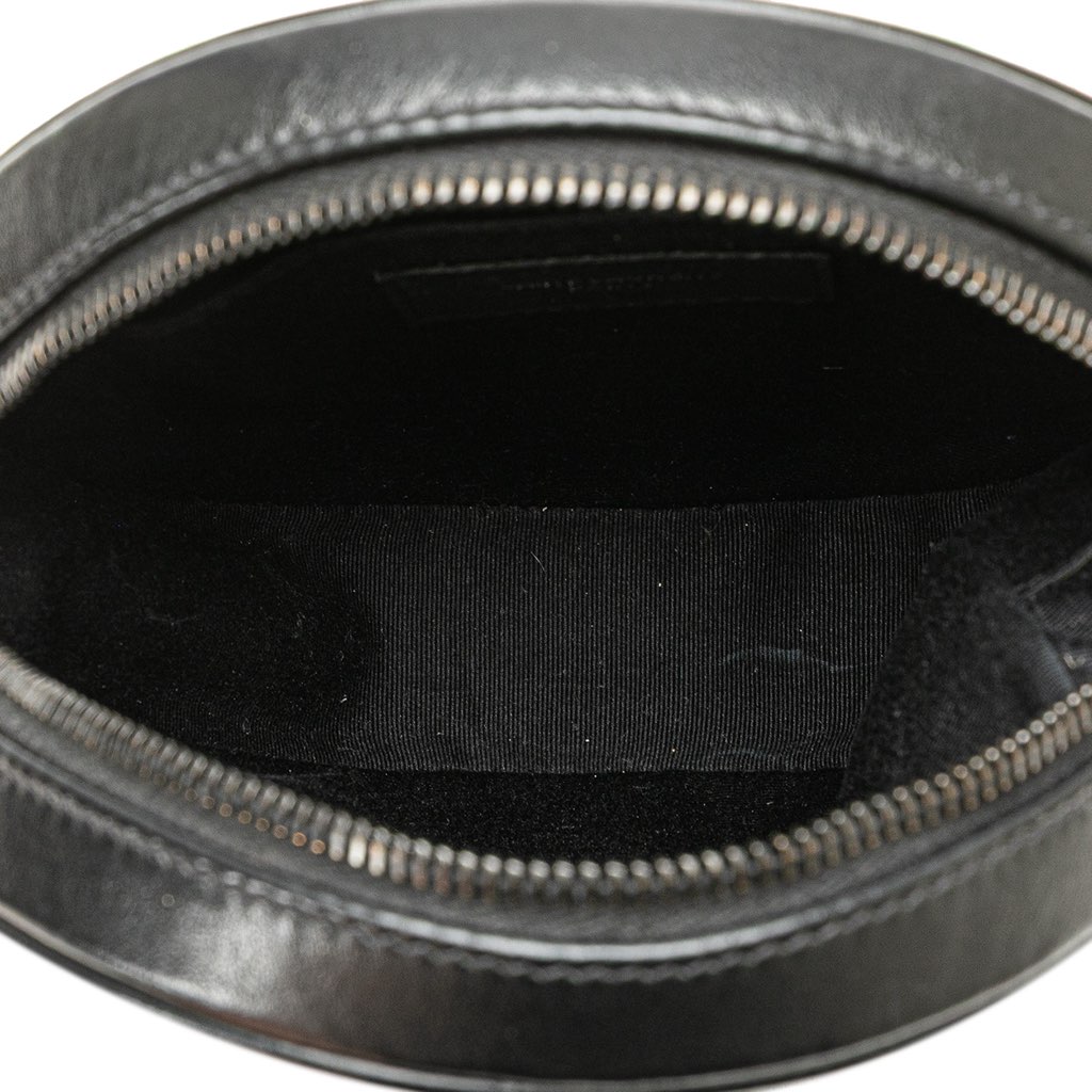 Saint Laurent Chevron Calfskin Round Vinyle Camera Bag - 4