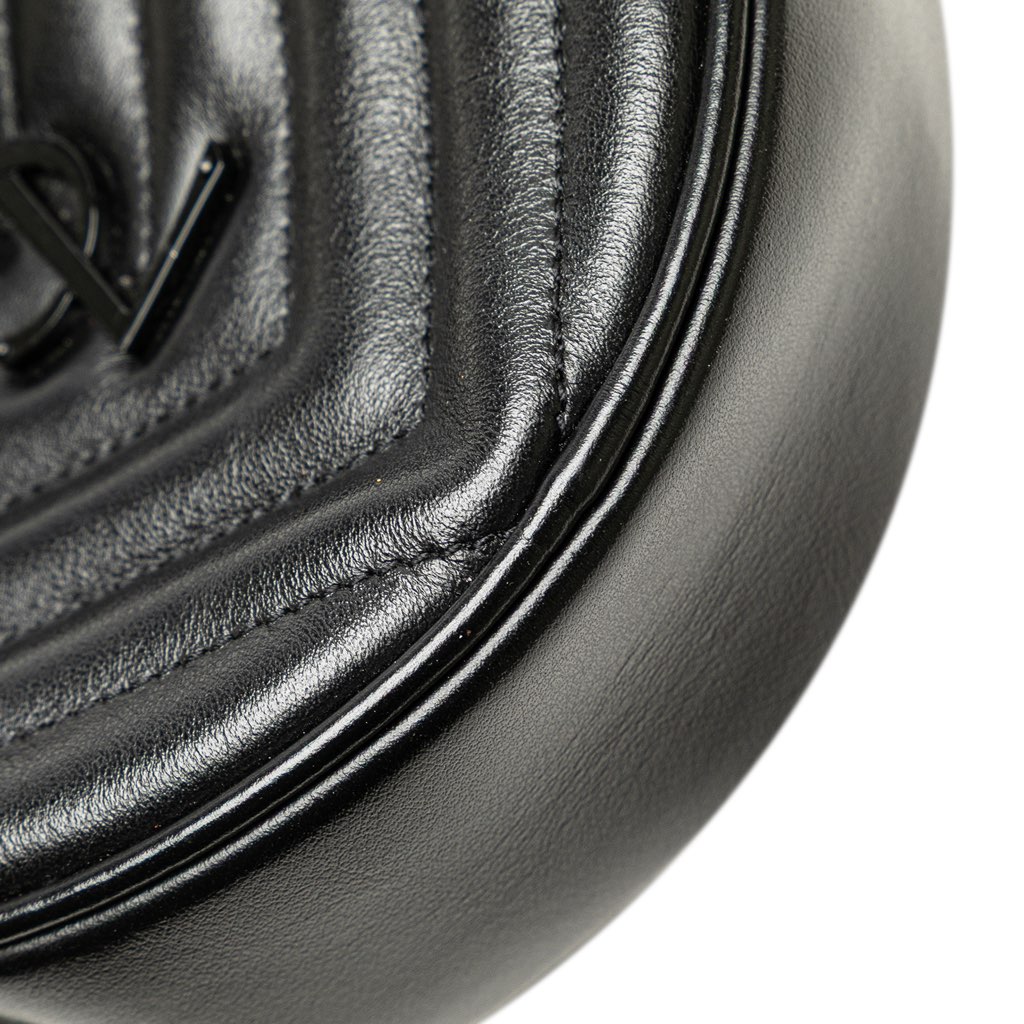 Saint Laurent Chevron Calfskin Round Vinyle Camera Bag - Image 12