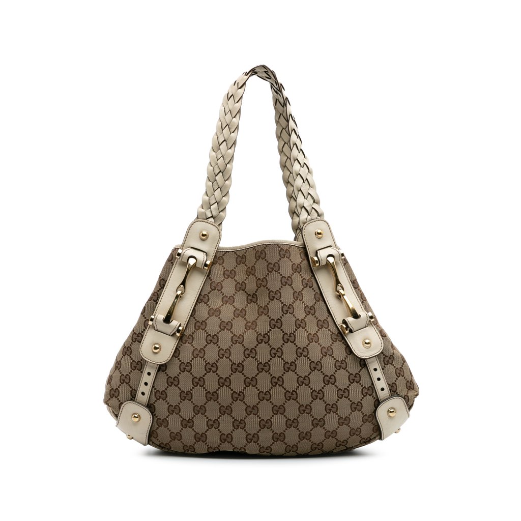 Gucci Small GG Canvas Horsebit Pelham Shoulder Bag